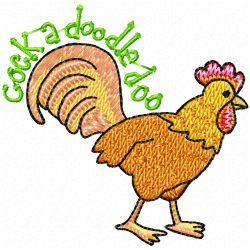 Chickens And Roosters Embroidery Design 9 Chickens And Roosters Embroidery Design 9
